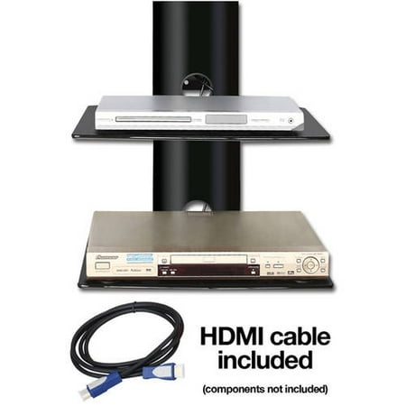 Ready-Set-Mount Dual Wall-Mount Shelf System, CC-S2 Black Ready-Set-Mount Dual Wall-Mount Shelf System, CC-S2 Black - Ready-Set-Mount Dual Wall-Mount Shelf System, CC-S2 Black