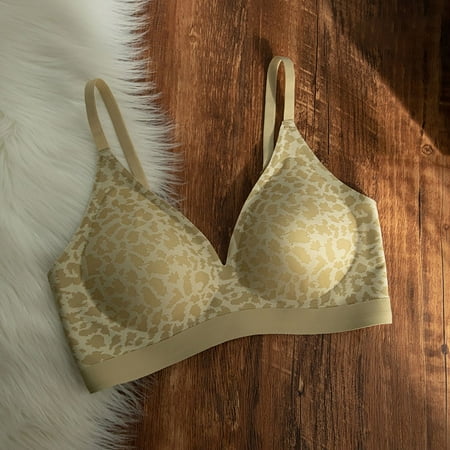 Hamky Bras for Women Push Up Bra Womens No Underwire Bras Plus Size Comfort Soft Bras Supportive Bralettes Cute Strong Support Sports Bralettes for Women Seamless Bras Yellow XXL