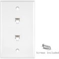 thumbnail image 4 of ENERLITES Duplex RJ11 Telephone Jack Wall Plate, 6-Position 6-Conductor 6P6C (2 Line Support), 1-Gang 4.50" x 2.76",, 4 of 5