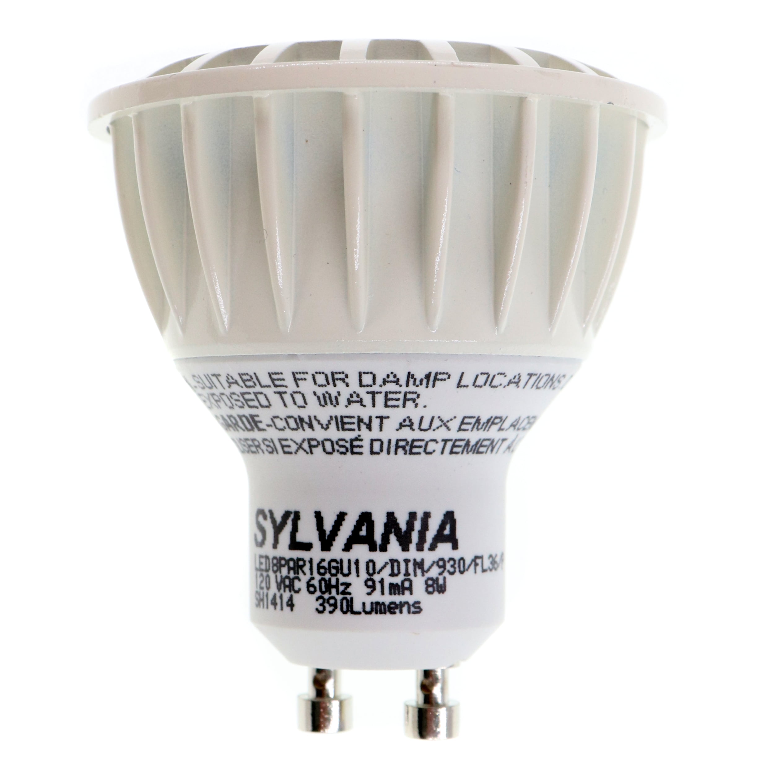Sylvania 72537 LED8PAR16/GU10/DIM/930/FL36/P/LW PAR16 LED Flood Light Bulb,  GU10, 3000K