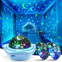 One Fire Night Light for Kids, 48 Lighting Modes Star Lights for Bedroom, 360° Rotating 3 Films Baby Night Light Projector, USB Rechargeable Kids Night Lights for Bedroom, Star Lights for Room Decor