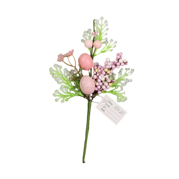 Adorno de rama de árbol de huevo de Pascua para celebración de Pascua, jarrón para fiesta Estilo B