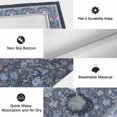 thumbnail image 5 of Navy Blue Floral Boho Outdoor Rug 3x5 Ft, Non Slip Washable Area Rug, Ethnic Tribe Abstract Art Flower Patio Rugs Carpet Runner, Large Floor Mat for Indoor/Outdoor Deck Porch Camping, 5 of 8