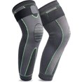thumbnail image 1 of Rodilleras para hombre y mujer, largas y deportivas con correas ajustables, transpirables, antideslizantes, de compresión elástica, para desgarros de menisco, artritis y osteoartritis (XL), 1 of 5