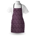 thumbnail image 4 of Floral Apron, Doodle Abstract Pattern with Silhouettes of Birds and Flowers Nature Inspired, Unisex Kitchen Bib with Adjustable Neck for Cooking Gardening, Adult Size, Lilac and Plum, by Ambesonne, 4 of 4
