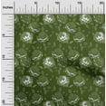 thumbnail image 1 of oneOone Georgette Viscose Olive Green Fabric Leaves & Floral Artistic Craft Projects Decor Fabric Printed By The Yard 42 Inch Wide, 1 of 4
