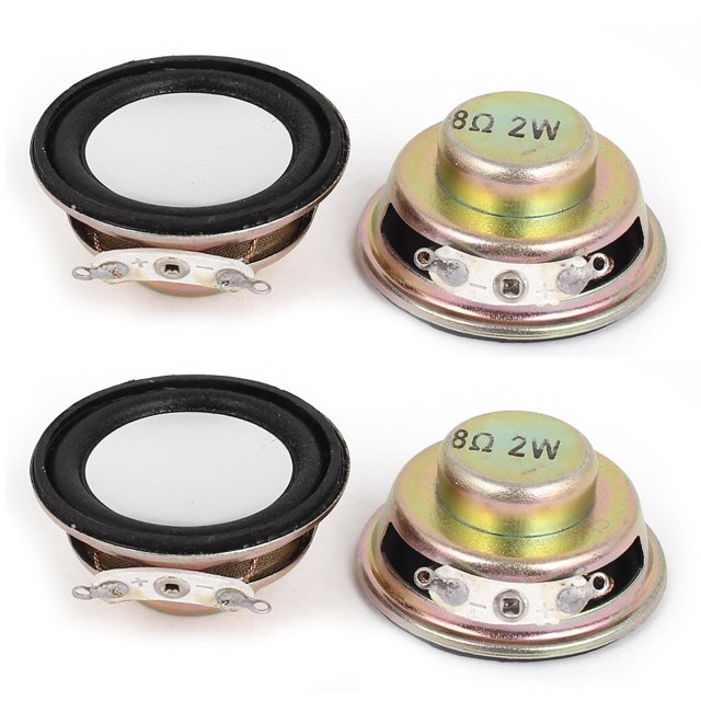 Unique Bargains 4 Pcs 2W 8 Ohm 36mm Aimants Externes Ronds Haut-Parleurs Électroniques Trompette