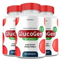 GlucoGen 17 Capsules, Gluco Gen17 Pills Blood Support Supplement Maximum Strength All Natural, 30 Day Supply (3 Pack)
