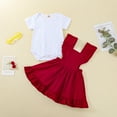 thumbnail image 5 of Fsqjgq Toddler Girl Outfits 4T Trendy Girls Clothes Outfits Toddler Summer Short Sleeve Solid Tops and Shorts 2PCS Outfits Clothes Set for Children Clothes Clothing Sets Baby Girl Outfits Size 70, 5 of 7