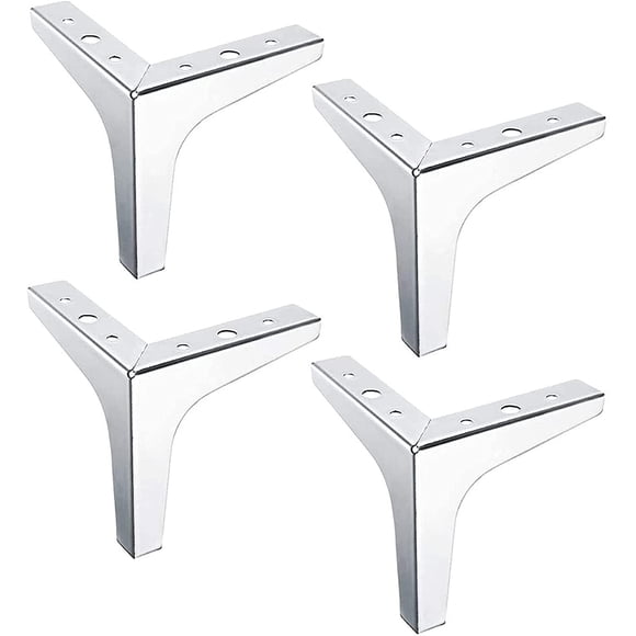 Modern Triangular Furniture Legs Metal Interchangeable Furniture Legs Triangle Tv Furniture Legs Sofa Bed Feet Furniture Plinths Sofa Leg Table Diy Steel Coffee Table 4 Pieces(10Cm)