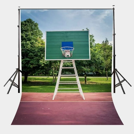 Image of 5x7ft Outdoor Exercising Spots Backdrop Children s Basketball Frames Photography Background Outdoor Nature Photo Shooting Props