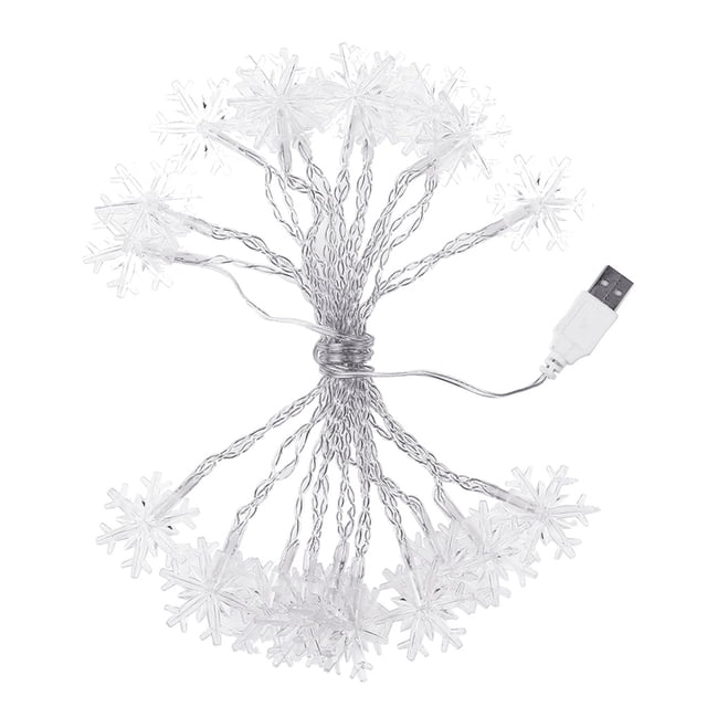 Cadena de luz Irfora Lámpara de hadas USB 20LEDs Luces decorativas de luces de cadena de bolas para el hogar de la boda de Navidad Irfora Cadena de luz