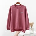 thumbnail image 4 of Women Leggings Long Sleeve T Shirt Women Women's Color Fleece Thermal Long-sleeved Round Neck Base Shirt Top,Red,XL, 4 of 4