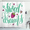 thumbnail image 1 of Ambesonne Saying Shower Curtain, Hearts Strawberry, 69"Wx75"L, Multicolor, 1 of 3