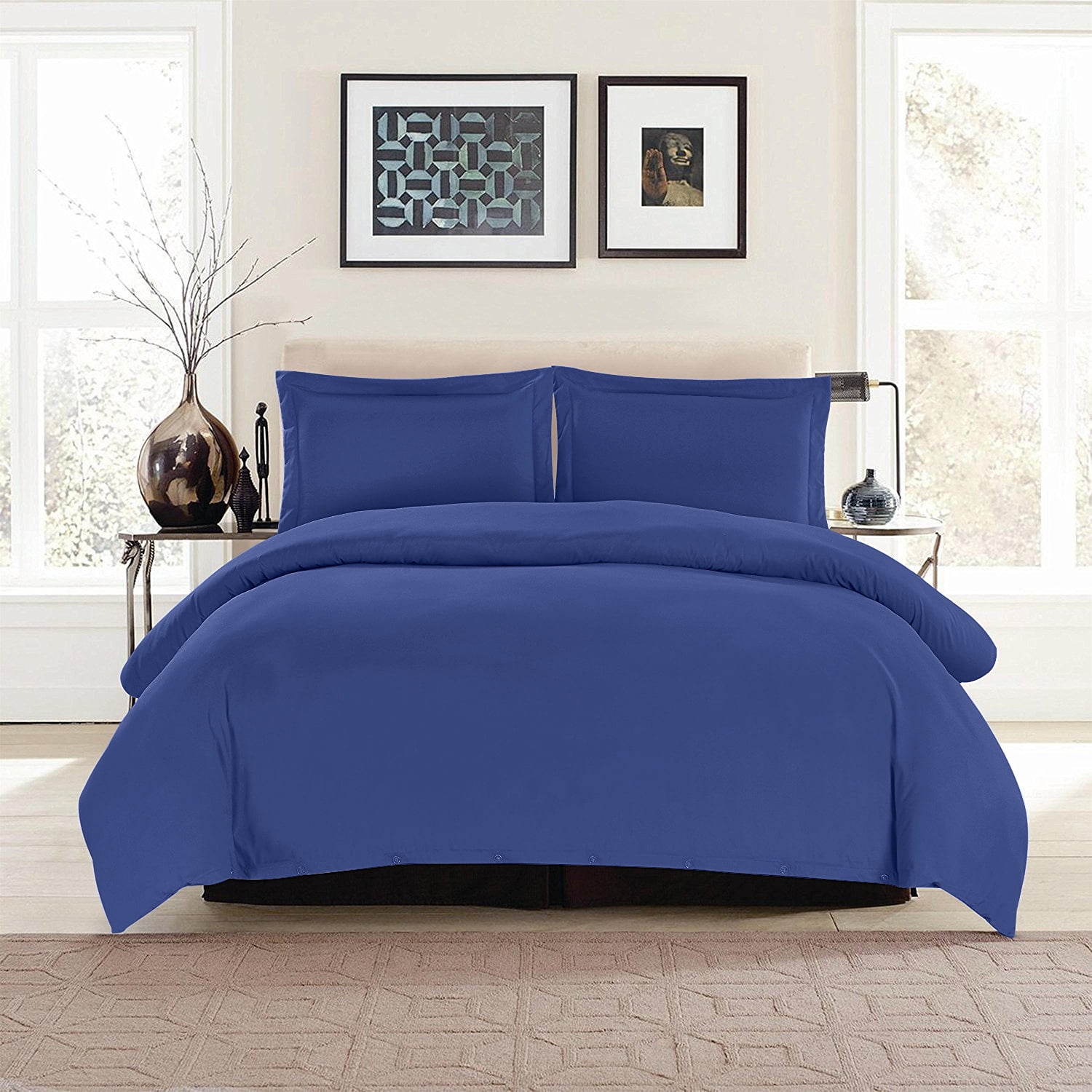 Duvet Cover Set 1800 Count Ultra Soft Microfiber Duvet Set of 3