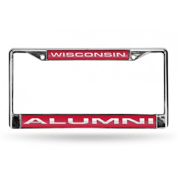 Wisconsin Badgers Alumni Laser Chrome License Plate Frame