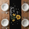 thumbnail image 6 of Yellow Sunflower Table Runner - 70 Inch Long, Kitchen Dining Table Runner Dresser Scarves, Summer Flower Bee Sunshine Black Farmhouse Decor for Coffee Tables Wedding Party Banquet, 6 of 8