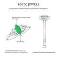 thumbnail image 5 of Rosec Jewels Natural Emerald Promise Ring with Celtic Knot - Bezel Set May Birthstone Ring - 4X8 mm - AAA Quality - Ready to Gift, 18K White Gold, US 13.00, 5 of 8