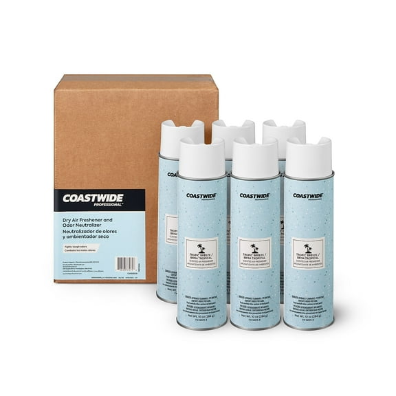 Staples Coastwide Professional Air Freshener Aerosol Tropic Breeze Scent 10 Oz. 6/Carton (CW58509-A)