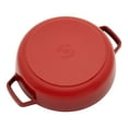 thumbnail image 4 of Staub Cast Iron 2.5-qt Saute Pan with Dragon Lid - Cherry, 4 of 7