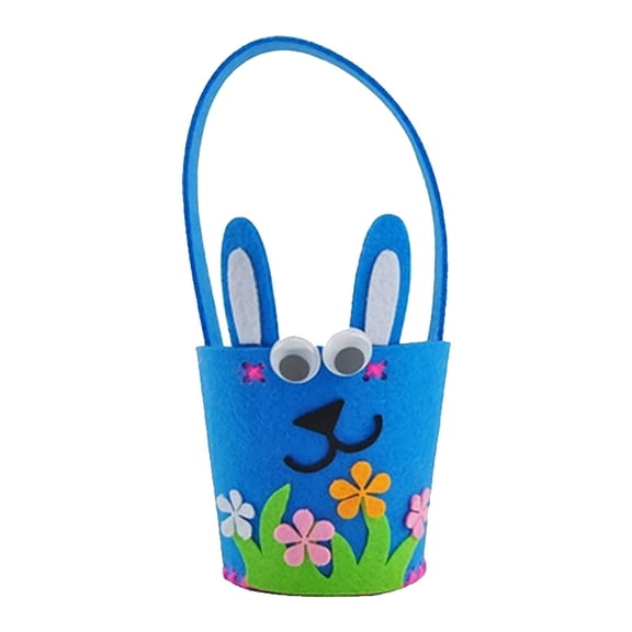A Diy Easter Basket Making Kit Suitable for Children,Kids Diy Easter Egg Bunny Basket Craft Kit for Preschoolers