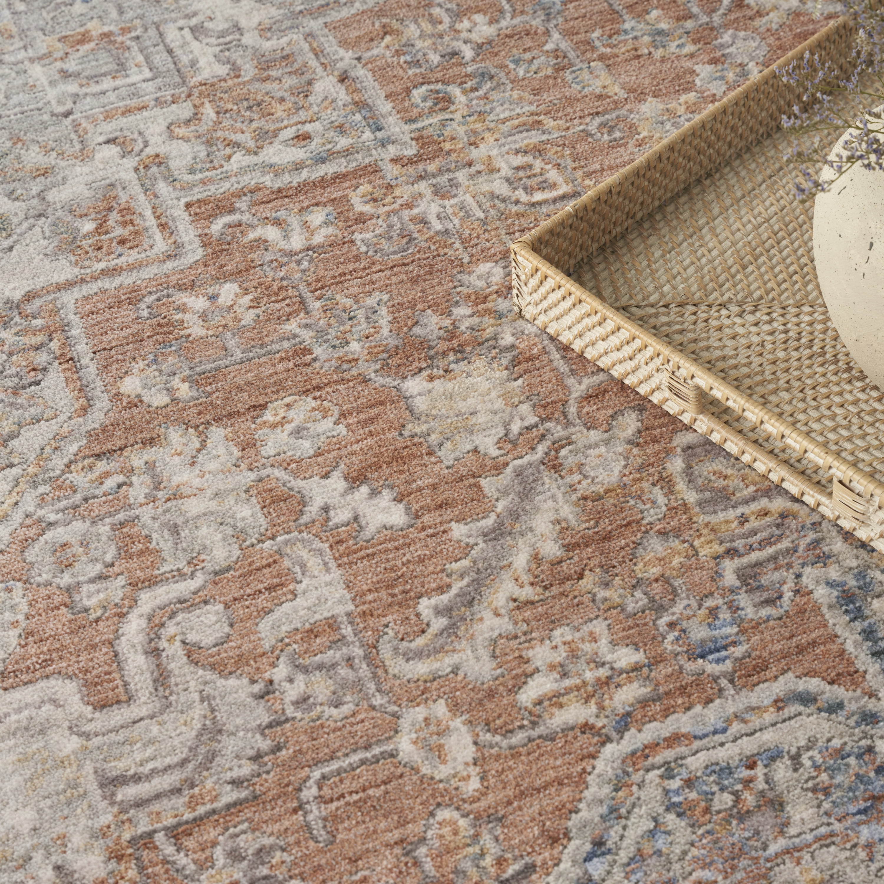 Nourison Timeless Classics Persian Blue Multicolor 8'6" x 11'4" Area Rug (9x11)