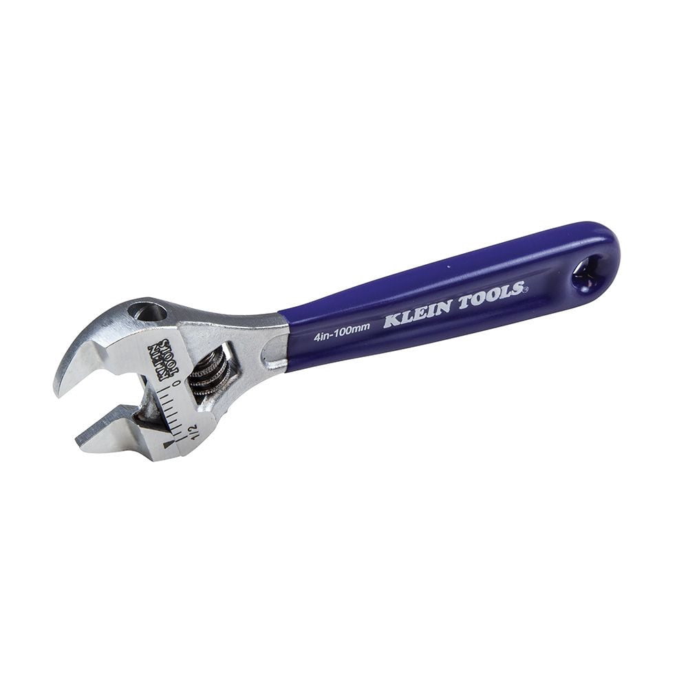 Klein Tools Slim-Jaw Adjustable Wrench 4In