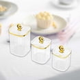 thumbnail image 6 of FashionCha 3Pcs Serving Dish with Lid Appetizer Food Bowls Food Storage Containers Candy Clear, 6 of 9
