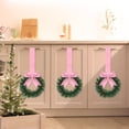 thumbnail image 2 of Shoreew Christmas Kitchen Cabinet Wreath with Ribbon Small Red Berry Window Wreath with Bow for Farmhouse Front Door Christmas Party Decoration, 2 of 7
