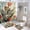 style-7, variant on Boho Vintage Floral 4PCS Shower Curtain Sets with Rugs with Non-Slip Bath Mat Toilet Rug,72" X 72"