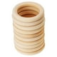 thumbnail image 2 of Anillos de Círculos de Madera 70mm Conectores de Manualidades Naturales sin Terminar | Adornos de madera de bricolaje lijados lisos | Paquete de 10 | Forma redonda en blanco para proyectos hechos a, 2 of 3