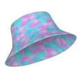 thumbnail image 2 of Naloa Purple Dragon Scales Reflective Double-Sided Bucket Hat, Sun Hat, Soft and Breathable for Gardening, Beaching, Camping, Hiking, Fishing, 2 of 9