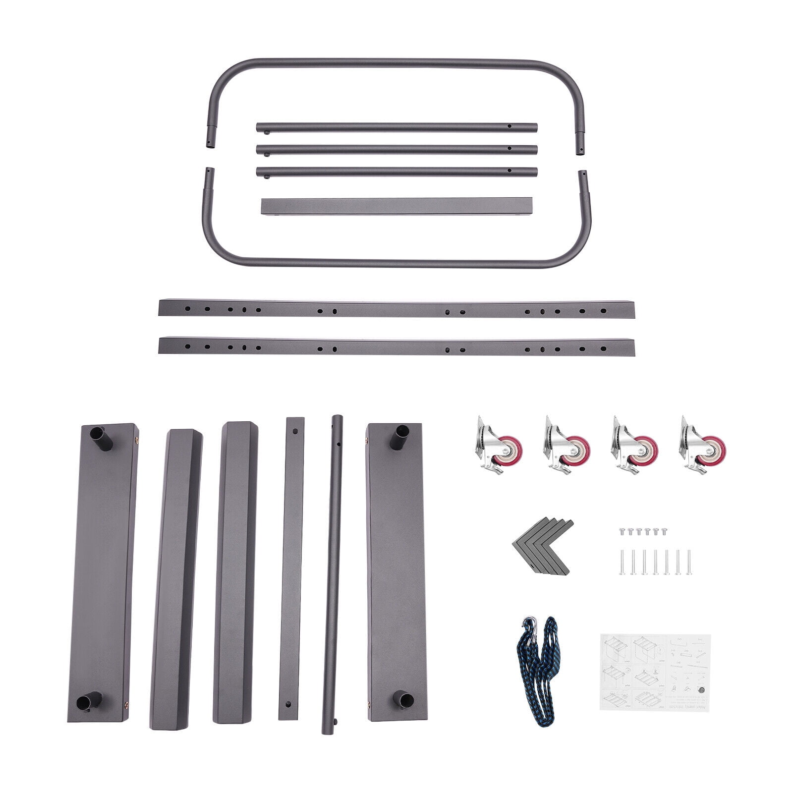 Miumaeov Rectangular Folding Table Cart Folding Table Trolley Dolly Cart For 10Pcs Folding Desk