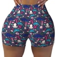 thumbnail image 2 of Lsque Underwater Animals Pattern High Waisted Biker Shorts for Women-Tummy Control Fitness Athletic Workout Running Yoga Gym Shorts,Moisture-Wicking-Medium, 2 of 9