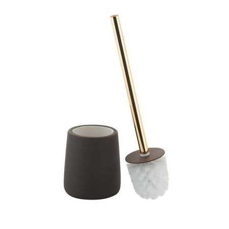 ELLE Paris Lisse Wide Bowl Ceramic Toilet Brush in Espresso