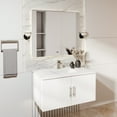 thumbnail image 2 of Geneva 36 in. W Glossy White Bath Vanity, Cultured Marble Top, and Faucet Set, 2 of 11