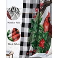 thumbnail image 6 of Christmas Cardinal Birds Blackout Curtains for Bedroom 45 Inch Length 2 Panels Set, Xmas Holly Leaves Branch Berries Thermal Insulated Energy Saving Window Treatment Curtains Blackout Drapes 52"x45", 6 of 8