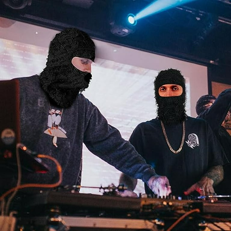 6-Pack Distressed Balaclava Ski Masks - Knitted Full Face Cover For Winter Sports & Cold Weather