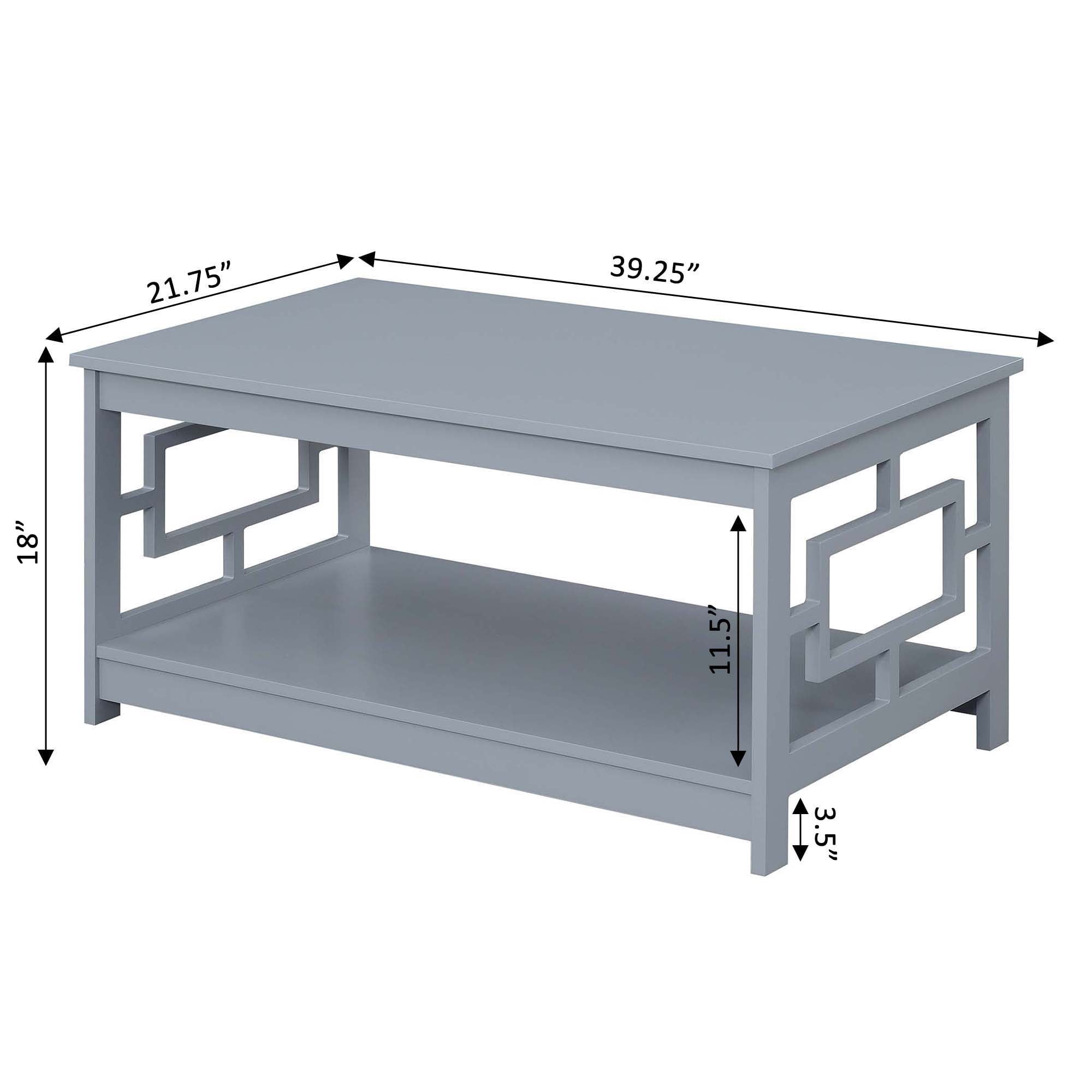Convenience Concepts Town Square Coffee Table with Shelf, Multiple Finishes