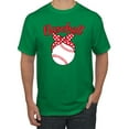 thumbnail image 1 of Wild Bobby, Cute Baseball Mom Ribbon Gift, Mother's Day, Men Graphic T-Shirt, Kelly, Small, 1 of 3