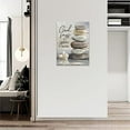 thumbnail image 4 of Farmhouse Bathroom Decor Wall Art Zen Stone Bathroom Pictures for Wall Spiritual Meditation Painting Bible Verse Canvas Prints Artwork Framed Home Decorations for Bedroom Living Room Office 12"x16", 4 of 6