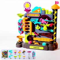 Kids Ball Drop Toys, Car Track Toy Car Ramp with Ball Popper & Run for Toddlers Ages 3  Christmas Birthday Gifts