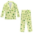 thumbnail image 4 of Xoenoiee Green Shamrock Heart Print Kids Suit 2 Piece Boys Tuxedo Suit St. Patrick's Day Ring Bearer Outfit for Wedding Slim Fit Jacket Pants Set, Size 5-6 Years, 4 of 7
