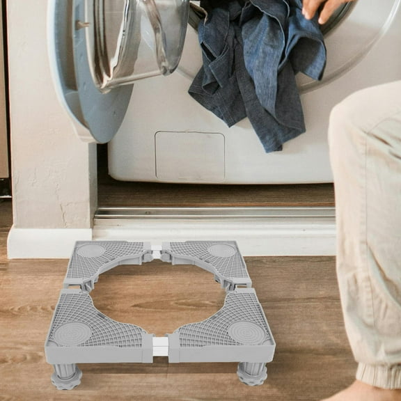 OUNONA Adjustable Appliance Base with Storage Shelf for Mini Fridge Clothes Dryer Heavy Duty Stand with