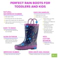 thumbnail image 3 of Oaki Kids Rubber Rain Boots with Easy-On Handles for Boys Girls Toddlers, 3 of 3