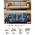 thumbnail image 3 of Blue Aztec Sofa Covers for 3 Cushion,Washable Couch Cover for Sectional Sofa Slipcovers,Abstract Geometric Tribal Ethnic Native Vintage American Loveseat Covers Futon Cover Throw Blanket 71x118, 3 of 8