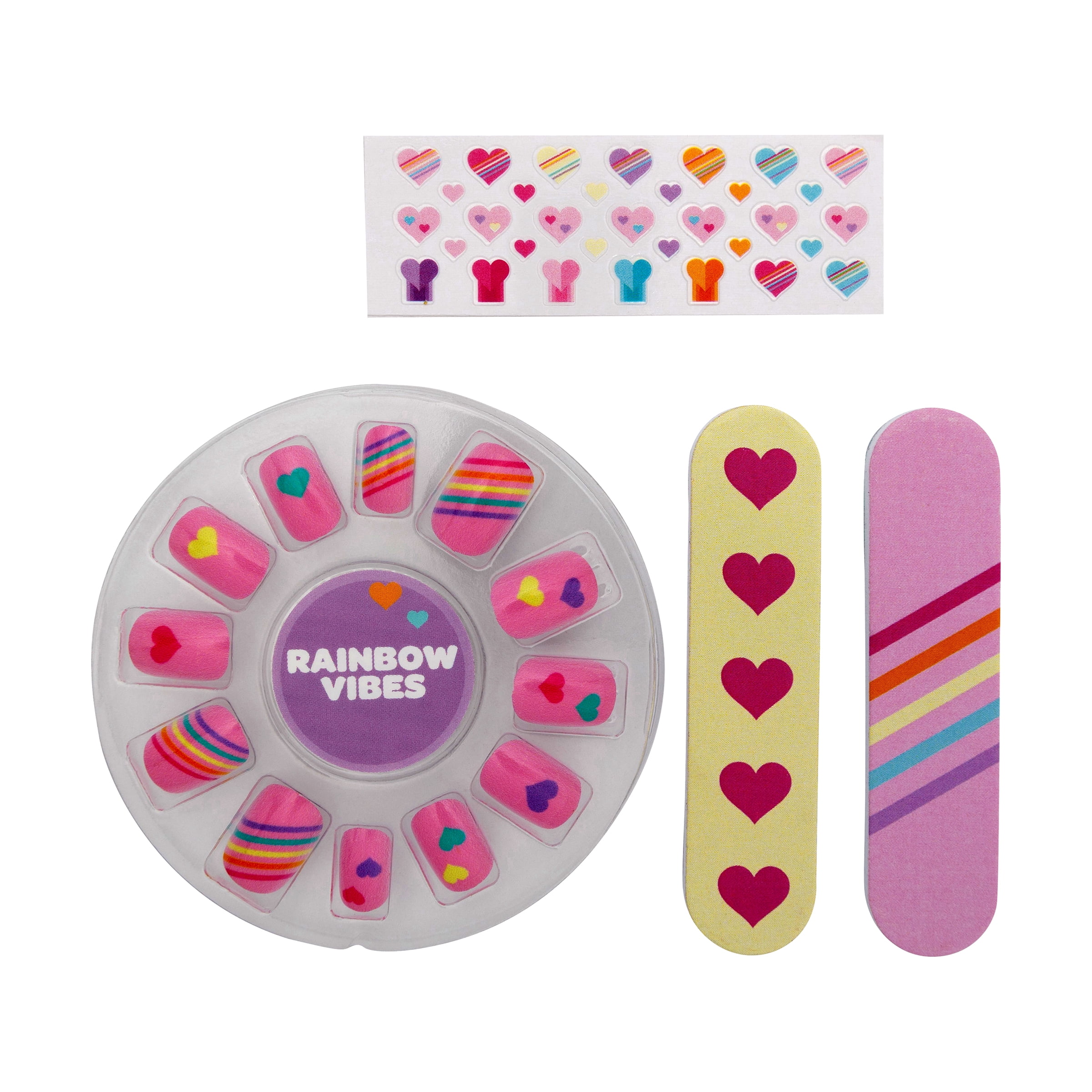 Set de 24 ongles à coller Taste Beauty Arc-en-ciel