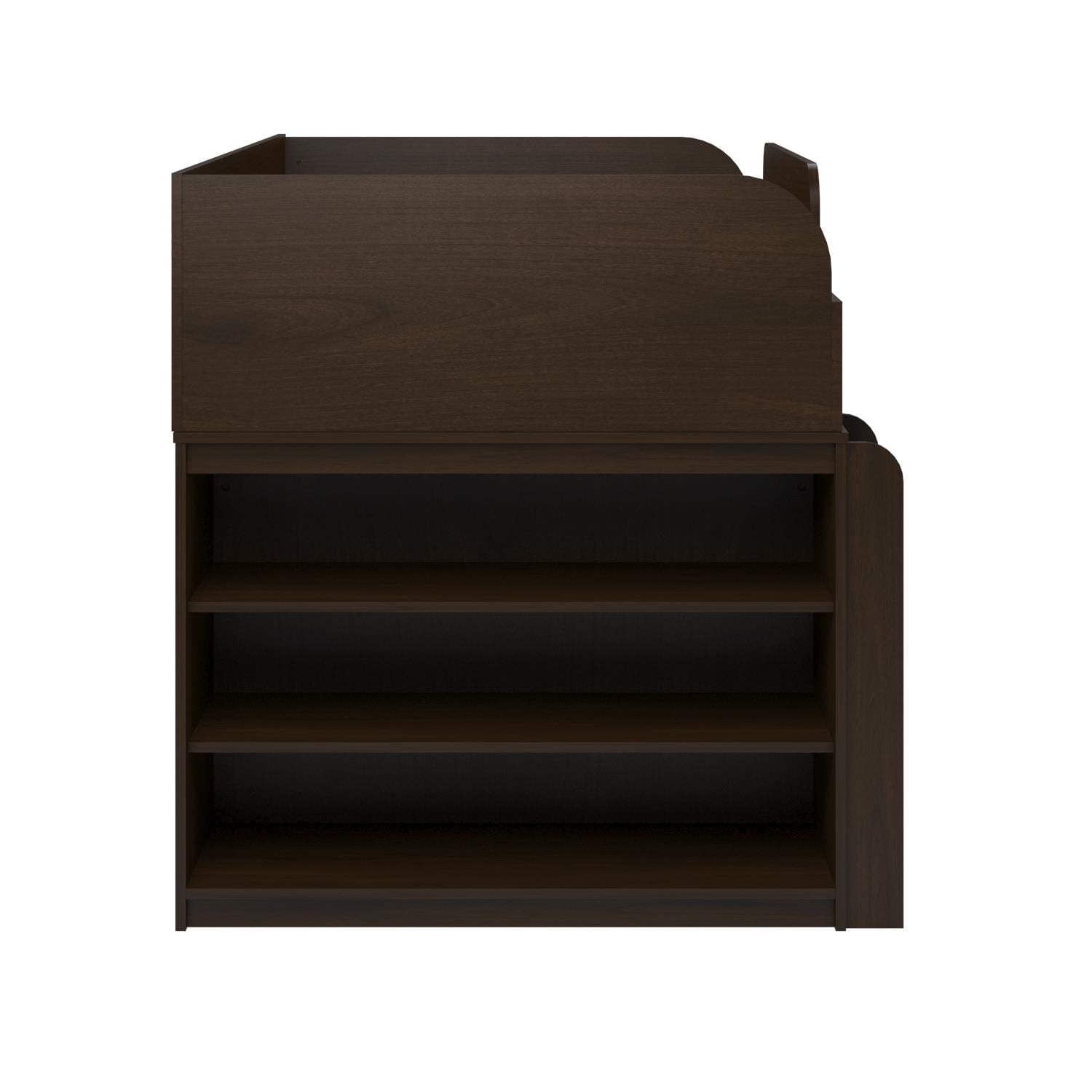 Ameriwood Home Elements Loft Bed With 2 Bookcases Dark Cherry Ameriwood Home Elements Loft Bed With 2 Bookcases Dark Cherry Com