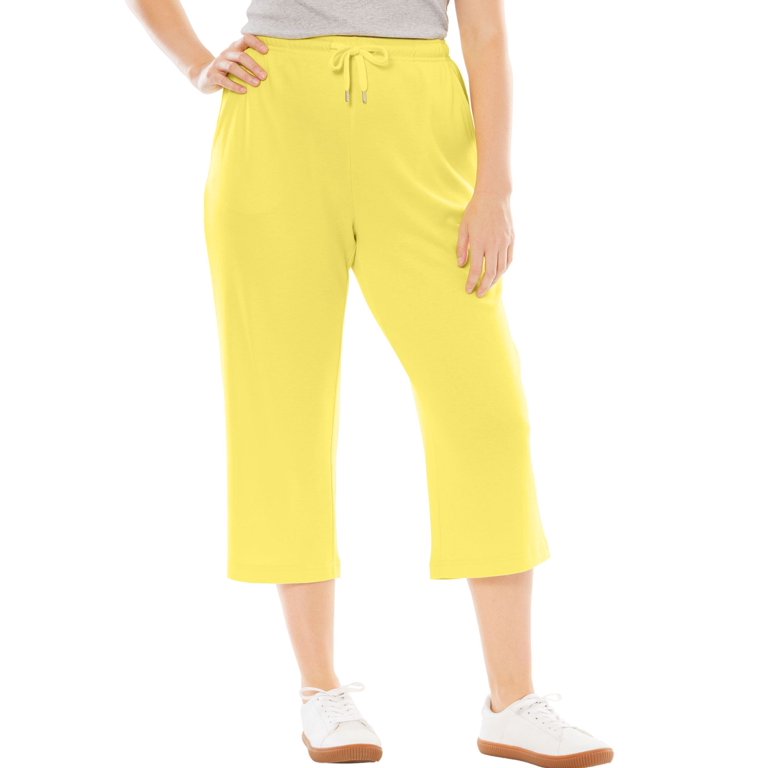 Plus Size Petite Sport Knit Capri Pant 