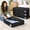 Black-4 Pack-4 Inch Tall-Hard, variant on Grey-4 Pack 4 Inch Tall-Hard Underbed Storage Organizer, Thick Fabric Under Bed Box for Dorm and Home